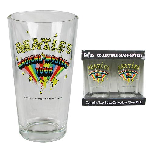 Beatles Sgt. Pepper and Magical Mystery 16 oz. Pint Glass 2-Pack